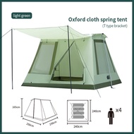 【COD】เตนท์แคมป์ปิ้ง เต้นท์แคมปิ้ง 5-8 Retro Spring Outdoor Camping Tent Thickened Rain-Proof Light Luxury Outdoor Canopy LSF488