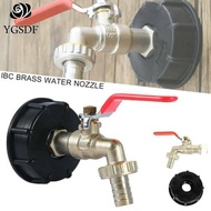 YGSDF 1/2" High Quality Drain Fitting Hose Faucet Valve IBC Tank Adapter Water Connector Garden Supplies Iron Brass Tap