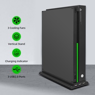 DOBE Vertical Cooling Stand with 3 Fans and 3 USB Ports for Xbox One X