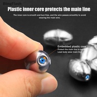 [BlF] 20Pcs Alloy Hollow Olive Fishing Sinkers3/ 4/6/8/10/12/15g Wax Coating Fishing Weight Steel Fi