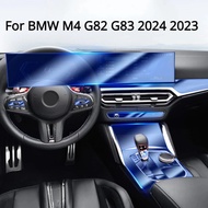 For BMW M4 G82 G83 2024 2023 Accessories Car interior film transparent TPU Gear Panel Center Console