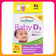 Jamieson - 初生嬰幼兒 兒童維他命 D3 400IU 360 滴液超值裝 (參考效期: 07/2026*)