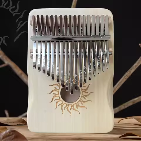 Hluru 17 Key Kalimba Maple Wood 21 Keys Thumb Piano Portable Finger Piano for Beginner Mbira Gift fo