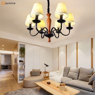 Chandelier Simple Bedroom Lamp Warm Household Wood Grain Homestay Hotel Decorative Art Lamps Nordic Style Study Japanese Style