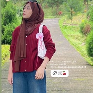 SAHARA WOMEN'S LONG-SLEEVED RIB BUTTON KNIT SWEATER TOP Cardigan Knitted Sweater