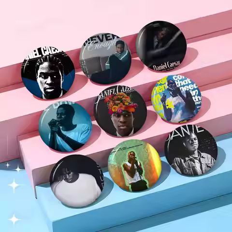 D-Daniel Caesar Music Album Freudian Anime Button Pin Handmade Brooch For Clothes Badge Backpack Dec