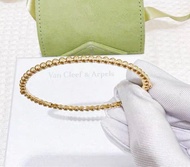 VCA日本Van Cleef & Arpels梵克雅寶Perlée pearls of gold手鐲，18K玫瑰金，中型款式