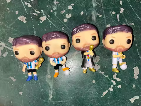 POP Figurine Messi Black Gold Edition, Messi World Cup Trophy Edition Argentina Team Jersey Collecti
