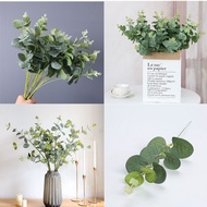 32CM 1 Artificial Flower Eucalyptus Leaf ~ Eucalyptus Leaf Ugali Green Leaf Office Home Decoration