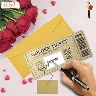 LILY Golden Ticket Scratch- Card, Raffle Gift Scratch  Ticket Concert Ticket,  with Envelope Party F