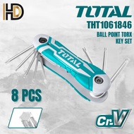 TOTAL 8 Pcs Torx Key / TOTAL Folding Torx Key Set / THT1061846