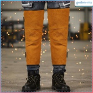 [GedonMY] Bovine Leather Metalworking Spats Anti Scald Leather Yellow Short Velcro