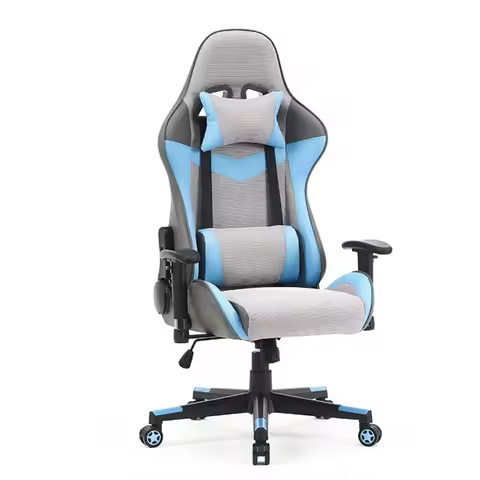 Ergonomic Computer Chair Gaming Chair LED Lights Adjustable Lumbar Support