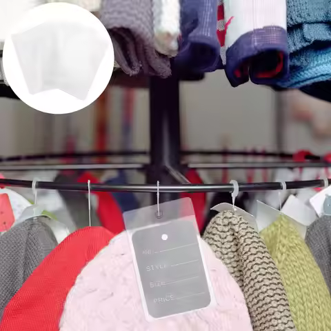 100Pcs Premium PVC Card Sleeves Transparent Oxidation-Resistant Index Card Pockets for Office Organi