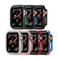 【J.S.優品】 軍盾防撞 抗衝擊 Apple Watch Series SE/6/5/4 (44mm) 鋁合金雙料邊框保護殼