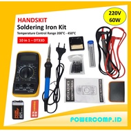 HANDSKIT Soldering Iron Kit 60W 220V Soldering Iron Adjustable Temperature 10 in 1 - Soldering Iron 
