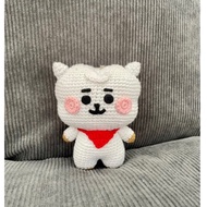 GANTUNGAN Amigurumi Baby RJ BT21 Handmade Knitted Keychain