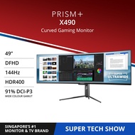 PRISM+ X490 | 49" 144Hz HDR400 Super Ultrawide DFHD Curved 32:9 [3840 x 1080] FreeSync Gaming Monito