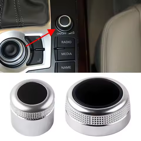 Multimedia MMI Volume Knob Rotary Button Switch Setting Navigation Main Menu Switch Cover For Audi A