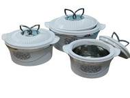Insulated Cassrole Set 600ml 1200ml 2200ml Classical Hot Pot Food Warmer