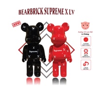 Bearbrick SUPREME x LV, Bearbrick Statue, 400% Violent Bear 28cm High