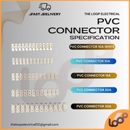 [READY STOCK] PVC CONNECTOR / WIRE TERMINAL BLOCK / PENYAMBUNG WAYAR PVC 10A/15A/20A/30A (PER ROW)