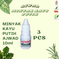 Ajwad Oil Eucalyptus Oil Plus Qusthul Hindi 10 ORIGINALML 3 BOTTLES