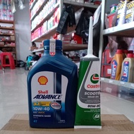 Paket Hemat Oli Mesin Matic Shell Matic 0.8ml dan Oli Gear Gardan Shell