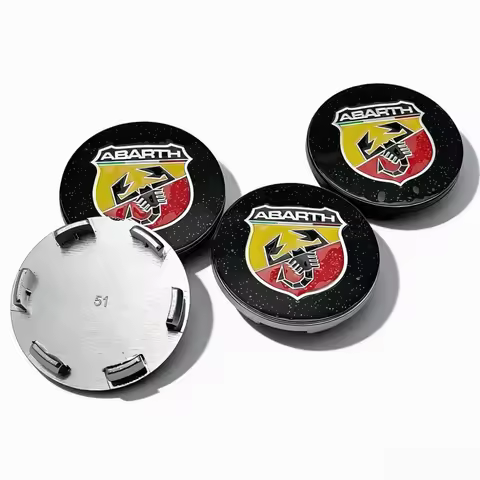 4pcs Scorpion Logo Emblem Badge Car Wheel Center Caps 51MM Clips 46MM Rim Hubcaps Dust Cover Wheels 
