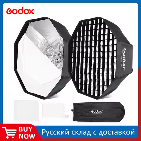 Godox SB-UE 80cm 95cm 120cm Portable Octagonal Umbrella Softbox with Honeycomb Grid for Bowens Mount