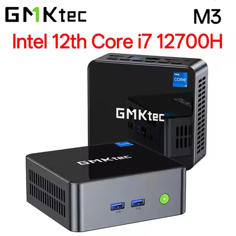 GMKtec Mini PC M3 Intel Core i5-12450H Desktop Mini PC Gamer Compute Windows 11 Pro 2*DDR4 3200Mhz P