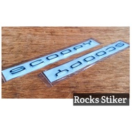 Emblem Motor Scoopy Baru / Emblem 3D Timbul Motor Honda Scoopy new baru / Emblem samping Honda Scoop