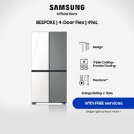 Samsung BESPOKE 496L 4-Door Flex Fridge | Auto Ice Maker | UV Deodorising Filter | F-RF60F1735U31