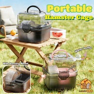 Large Capacity Portable Hamster Cage Breathable Translucent Hamster Habitat Small Pet Carry Case