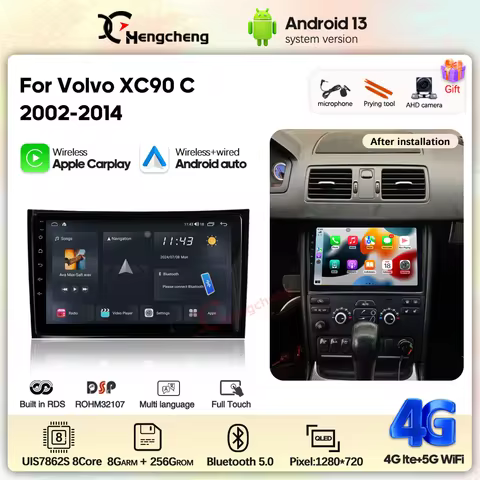 9.0inch For Volvo XC90 C 2004-2014 Car Multimedia Video Player GPS Navigation Radio Android13 8Core