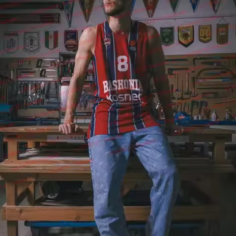 25-26 New Spain Basketball Men Jersey Spain Quick Drying Basketball Baskonia Jersey Kit Anniversary 