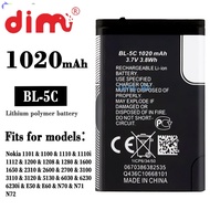 BL-5C N71 N70 N72 1101/1100/1112/1200/1208 1020Mah Original Mobile Phone Battery