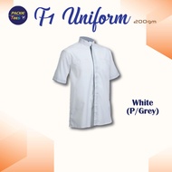 CORPORATE UNIFORM WHITE 65% POLYESTER/35% VISCOSE COLLAR SHORT SLEEVE F11851 OREN SPORT F118 MENS CU
