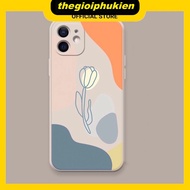 Flower style square edge iphone case for iphone 6 to 16promax - E81