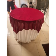 Round table Cover plus additional tablecloth size 120 x 70