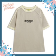 Áo phông nữ Form Fit FEARLESSLY áo babaytee kẻ vai Padora-A777