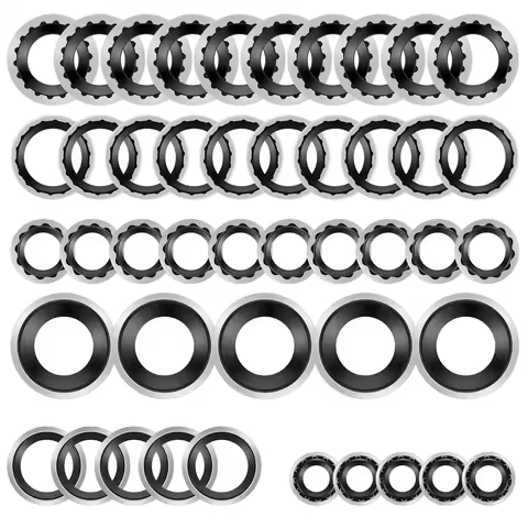 45Pcs A/C Compressor Seal Kit Rubber Gaskets Ageing Resistant Corrosion Resistant Gaskets for Automo