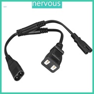 C8 To C7 Power Splitter Cable IEC320 C8 Male To Double C7 Female And 2 Pin Outlet Adapters