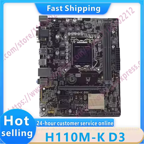 H110M-K D3 LGA 1151 Motherboard DDR3 H110 32GB CI-E 3.0 USB3.0 PCI-E 3.0 Micro ATX