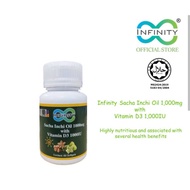 INFINITY Sacha Inchi Oil 1000mg With Vit D3 1000IU Softgel (60'S) INFINITY Minyak Sacha Inchi dengan