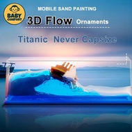 Titanic Cruise Ship Desk Fluid Drift Floating Bottle Decor Christmas Customized Gift Decoration
