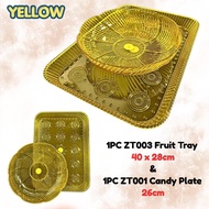 Its Shop Time 2in1 Set High Quality Plastic Material/Candy Plate and Fruit Tray Bundle