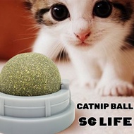 【SG Stock】Pet Catnip Cat Mint Ball Lick Sticky Rotary Cleaning Therapy Ball Interactive Cat Chew Toy