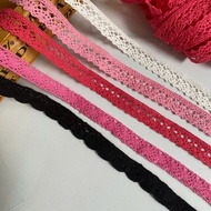 Cotton thread, many colors, size 1cm to 4.5 cm (5 meter cord)