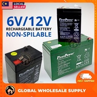 6V/12V NON-SPILLABLE RECHARGEABLE BATTERY Sealed Lead Battery Torchlight Remote Control Car Solar CC